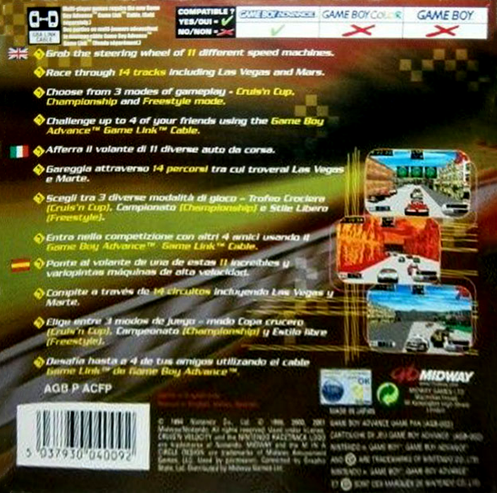 Cruis'n Velocity — box-2D-back (EU)