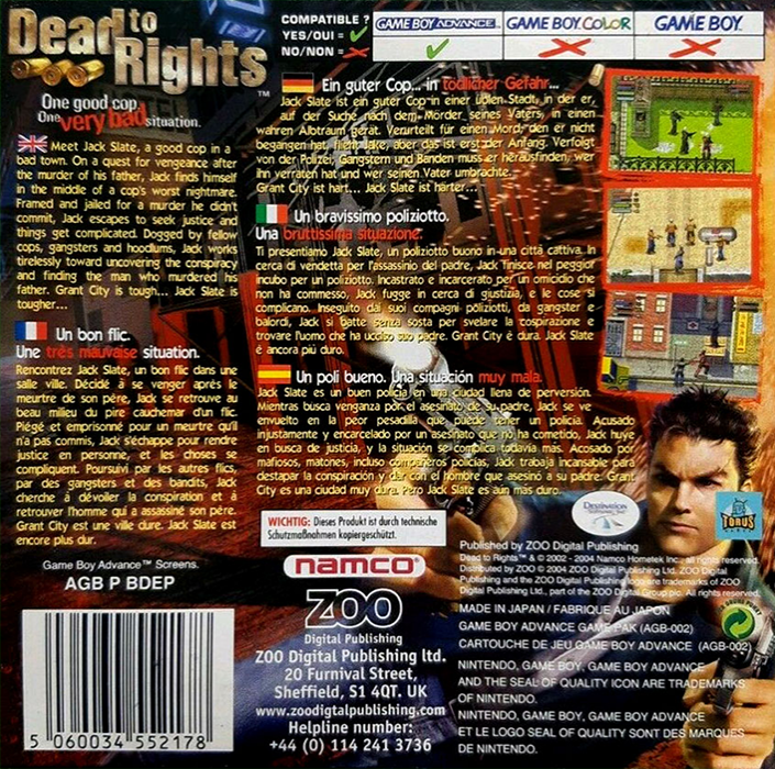 Dead To Rights — box-2D-back (EU)