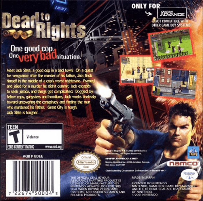 Dead To Rights — box-2D-back (US)