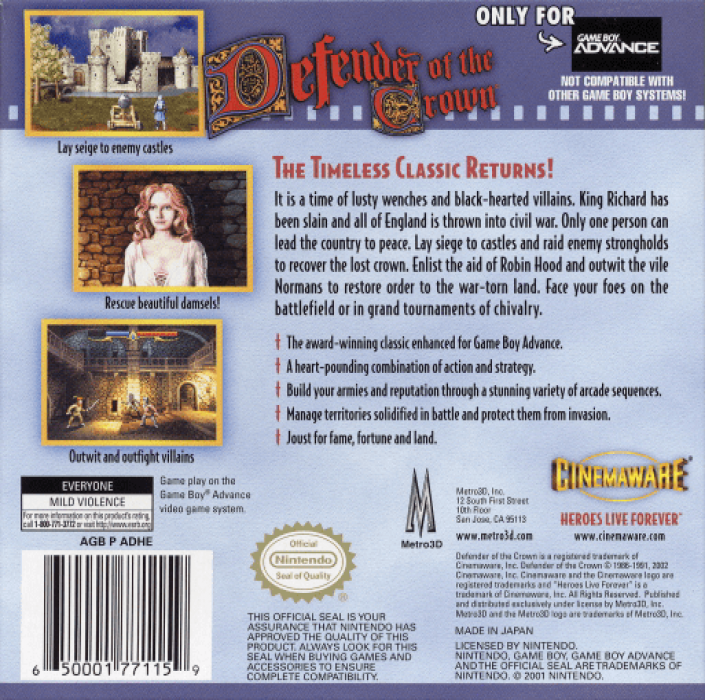 Defender Of The Crown — box-2D-back (US)