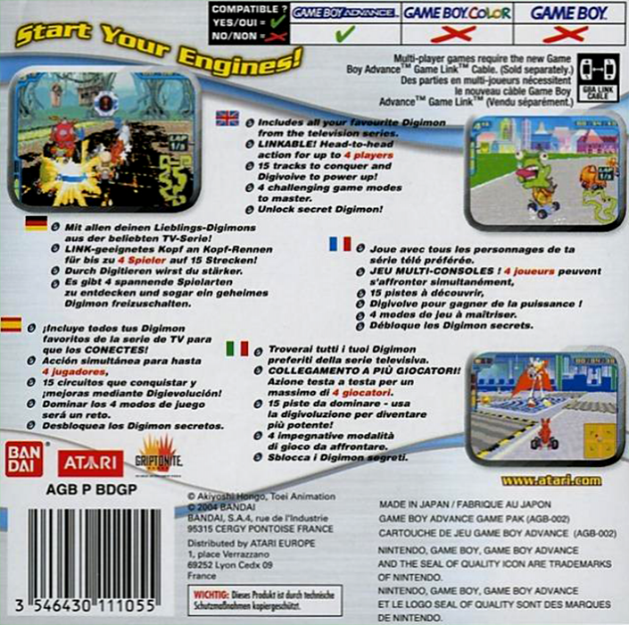 Digimon Racing — box-2D-back (EU)