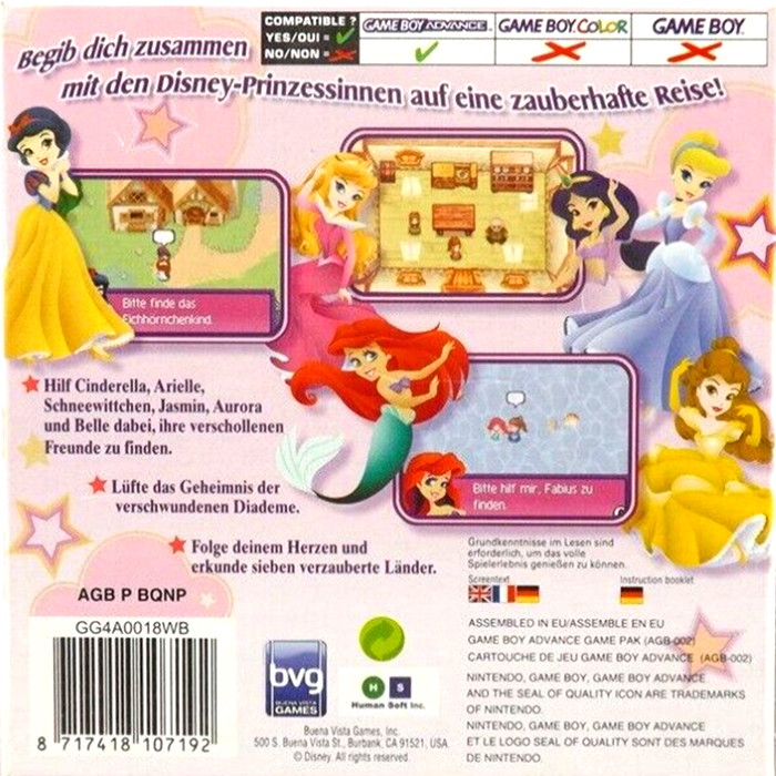 Disney Princess - Royal Adventure — box-2D-back (DE)