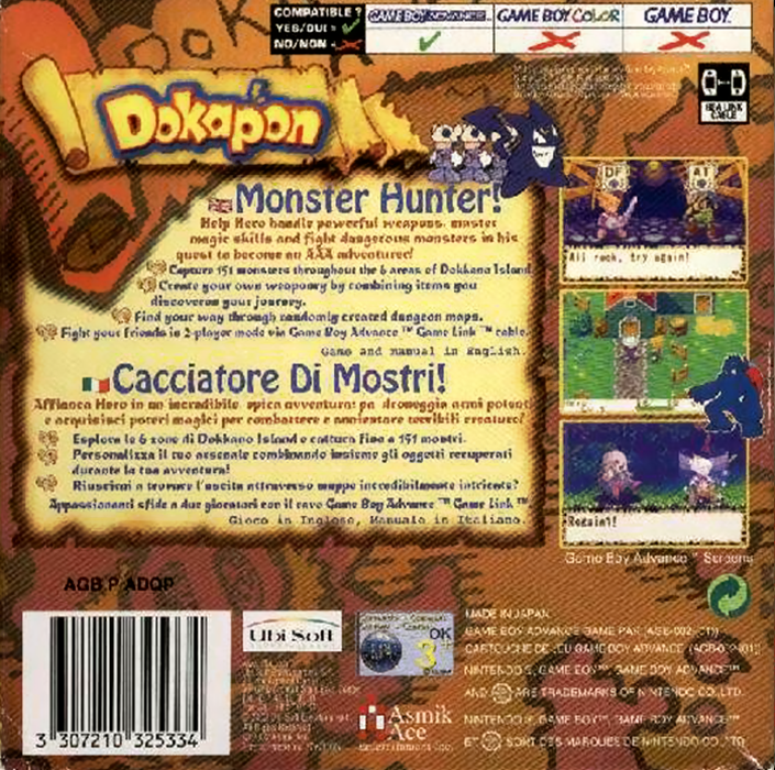 Dokapon Monster Hunter — box-2D-back (EU)