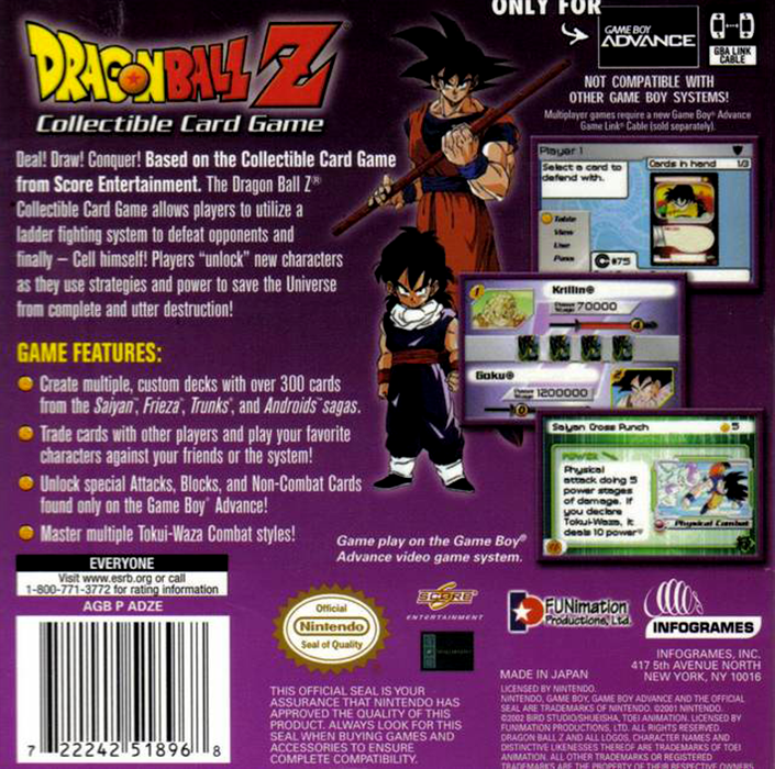 Dragon Ball Z Collectible Card Game — box-2D-back (US)