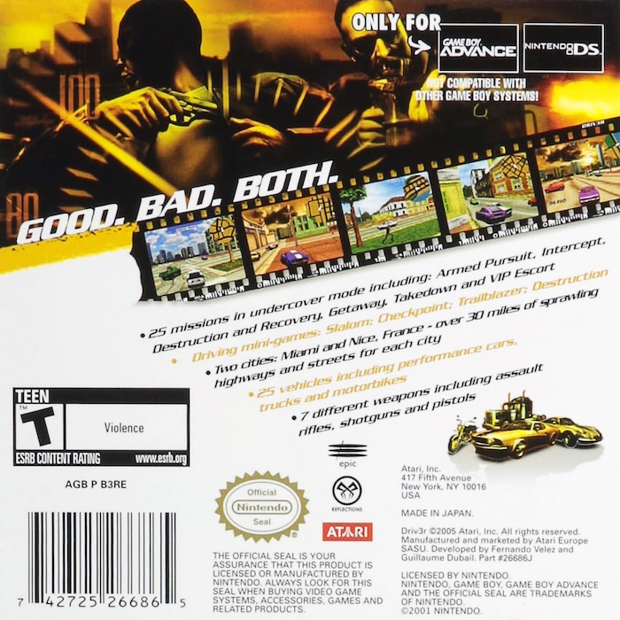 Driv3r — box-2D-back (US)