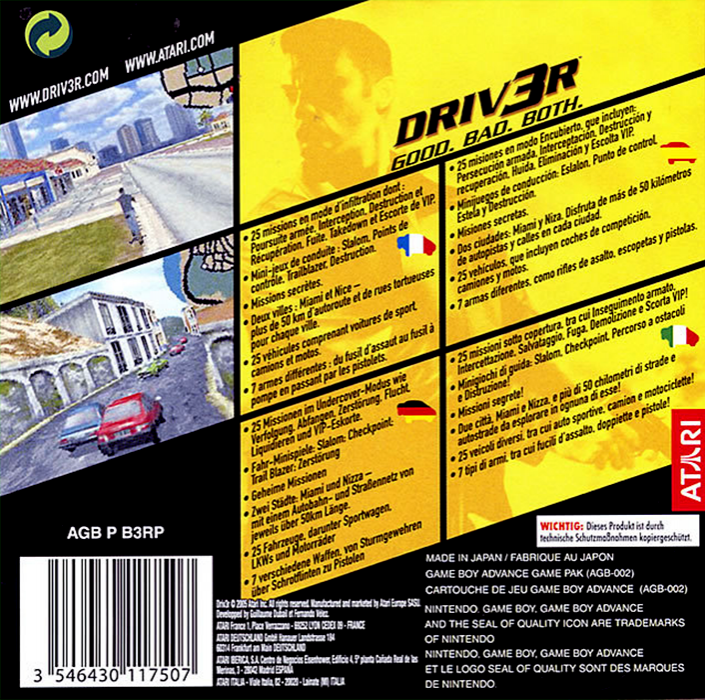 Driv3r — box-2D-back (EU)