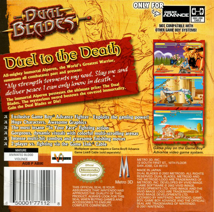 Dual Blades — box-2D-back (US)