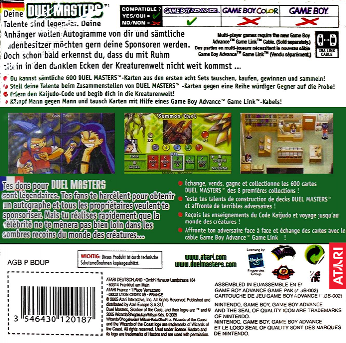 Duel Masters - Shadow Of The Code — box-2D-back (EU)