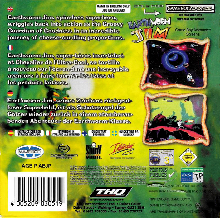 Earthworm Jim — box-2D-back (EU)