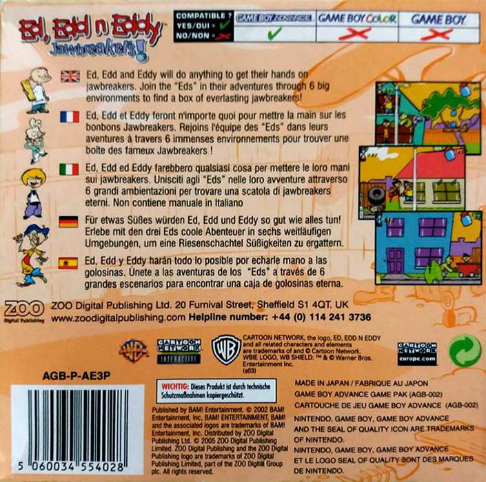 Ed Edd'n Eddy - Jawbreakers ! — box-2D-back (EU)
