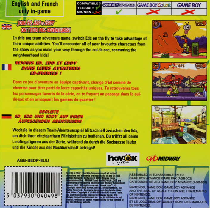 Ed Edd'n Eddy - The Mis-edventures — box-2D-back (EU)