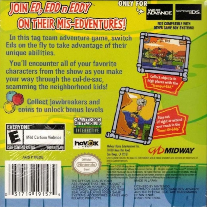 Ed Edd'n Eddy - The Mis-edventures — box-2D-back (US)