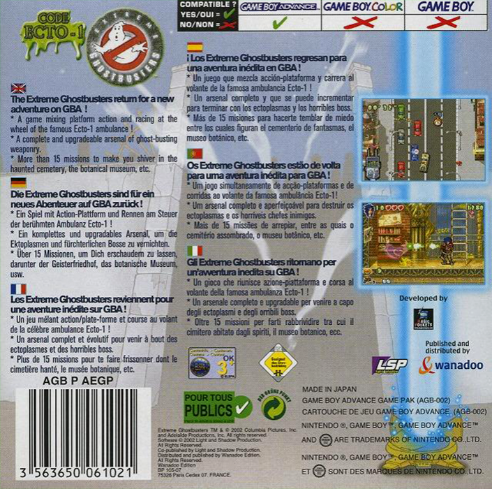 Extreme Ghostbusters - Code Ecto-1 — box-2D-back (EU)
