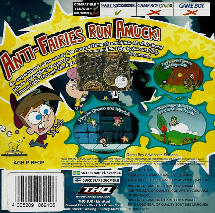Fairly Oddparents!, The - Clash With The Anti-World — box-2D-back (EU)