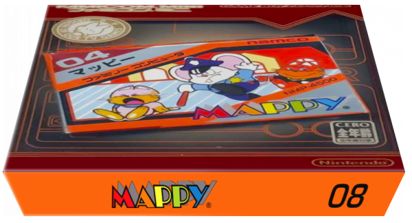 Famicom Mini 08 - Mappy — box-3D (JP)