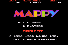 Famicom Mini 08 - Mappy — sstitle (JP)