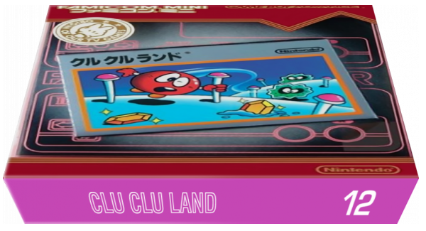 Famicom Mini 12 - Clu Clu Land — box-3D (JP)