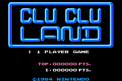 Famicom Mini 12 - Clu Clu Land — sstitle (JP)