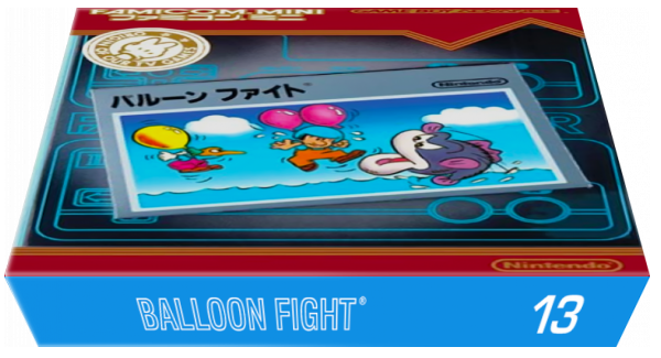 Famicom Mini 13 - Balloon Fight — box-3D (JP)