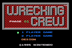 Famicom Mini 14 - Wrecking Crew — sstitle (JP)