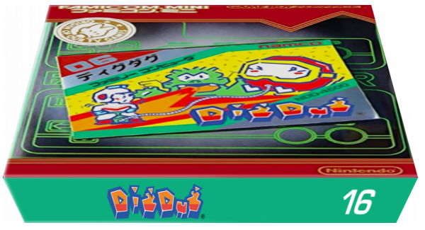 Famicom Mini 16 - Dig Dug — box-3D (JP)