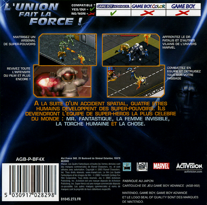 Fantastic 4 — box-2D-back (FR)