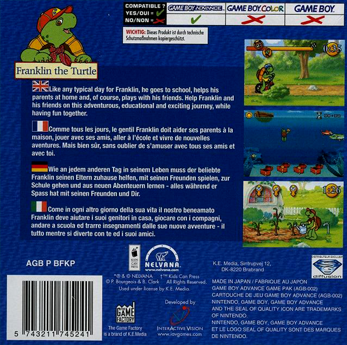 Franklin The Turtle — box-2D-back (EU)