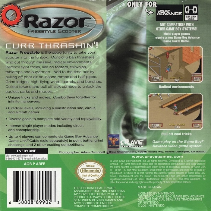 Razor Freestyle Scooter — box-2D-back (US)