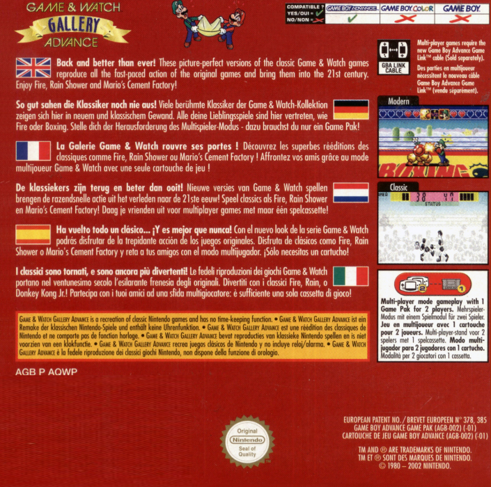 Game And Watch Gallery 4 — box-2D-back (EU)