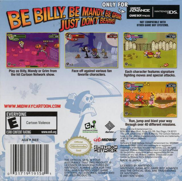 Grim Adventures Of Billy And Mandy, The — box-2D-back (US)