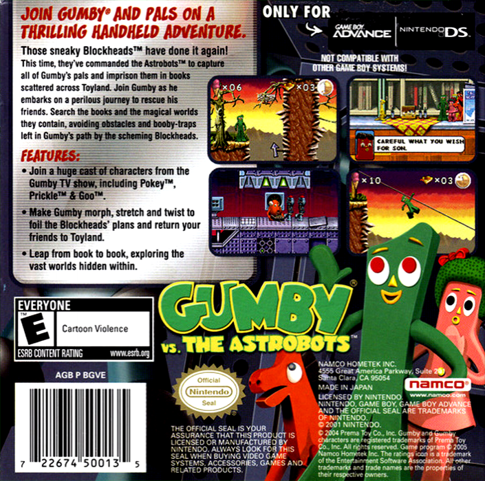 Gumby Vs. The Astrobots — box-2D-back (US)