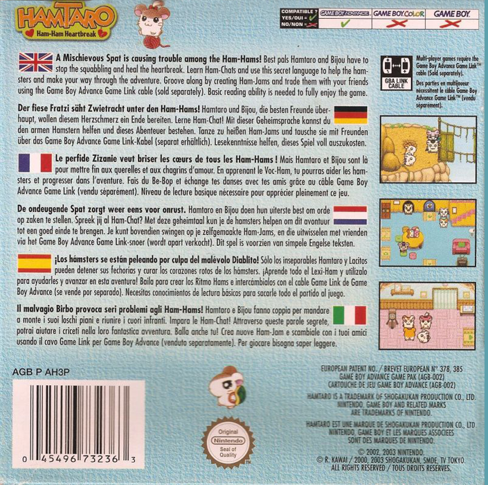 Hamtaro - Ham-ham Heartbreak — box-2D-back (EU)