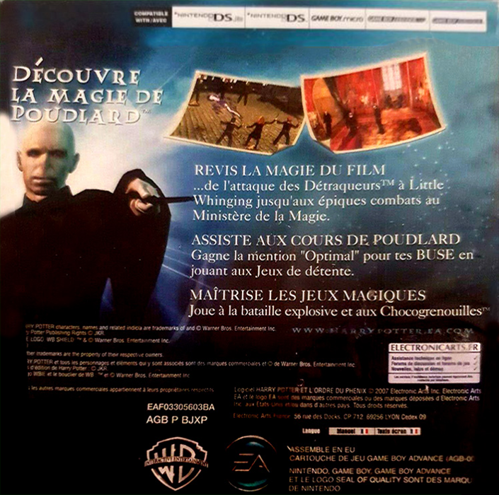 Harry Potter and the Order of the Phoenix — box-2D-back (FR)