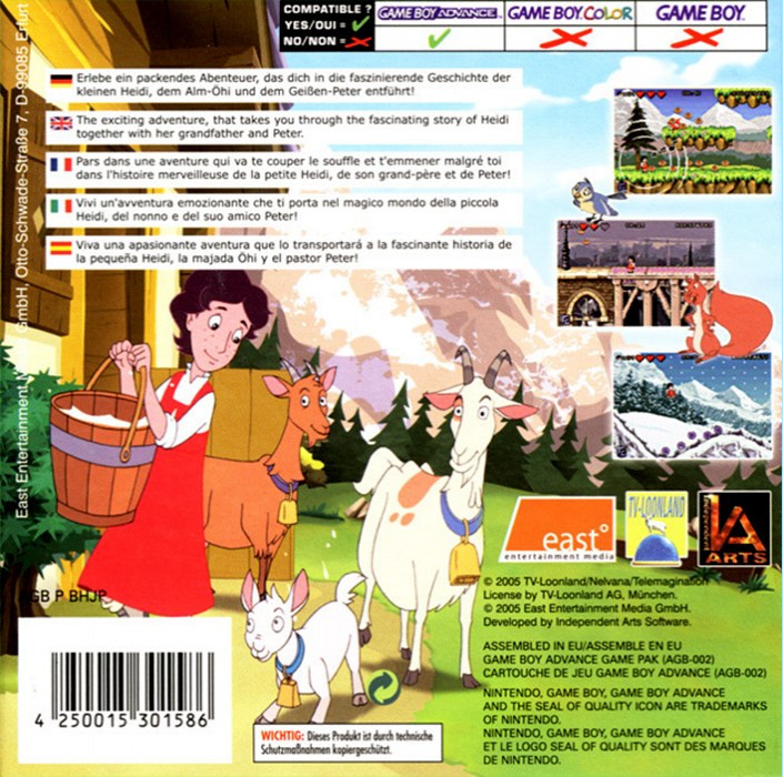 Heidi - The Game — box-2D-back (EU)
