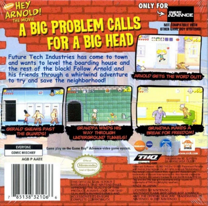 Hey Arnold ! The Movie — box-2D-back (US)