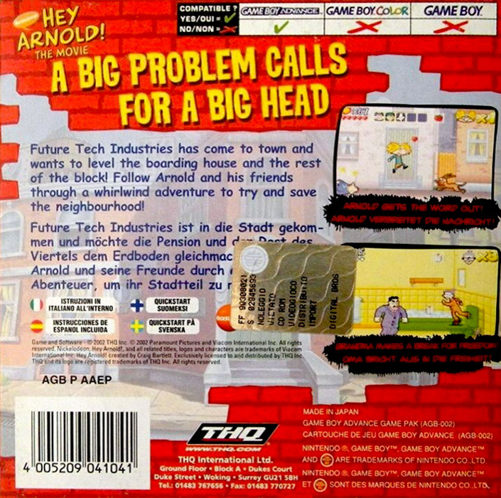 Hey Arnold ! The Movie — box-2D-back (EU)