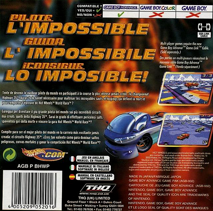 Hot Wheels - World Race — box-2D-back (EU)