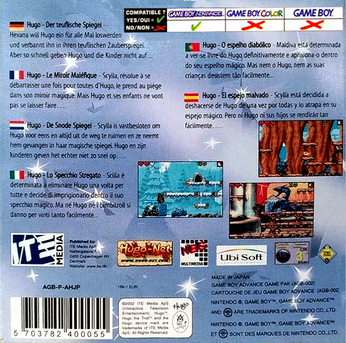 Hugo Advance — box-2D-back (EU)