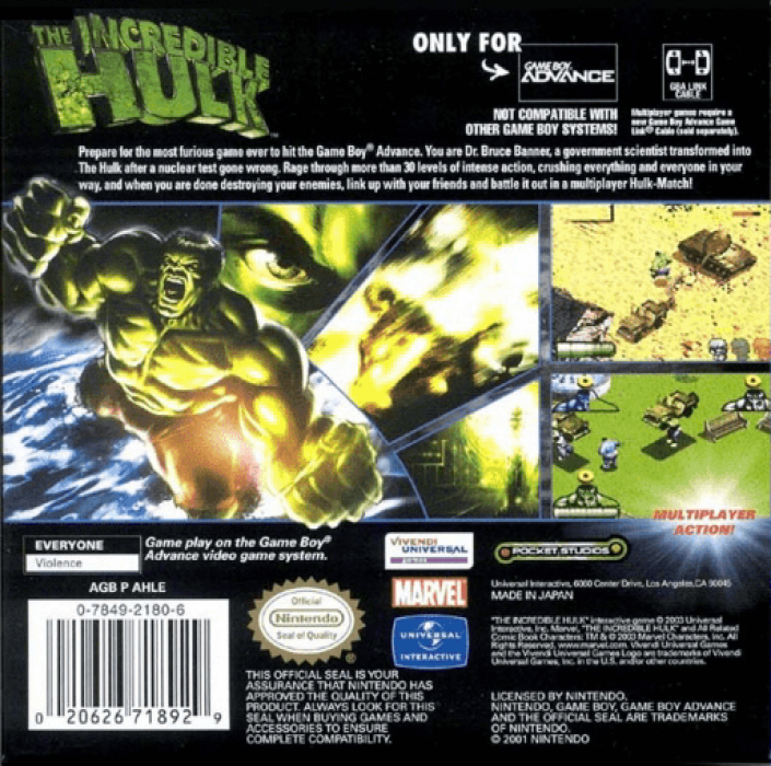 Incredible Hulk, The — box-2D-back (US)