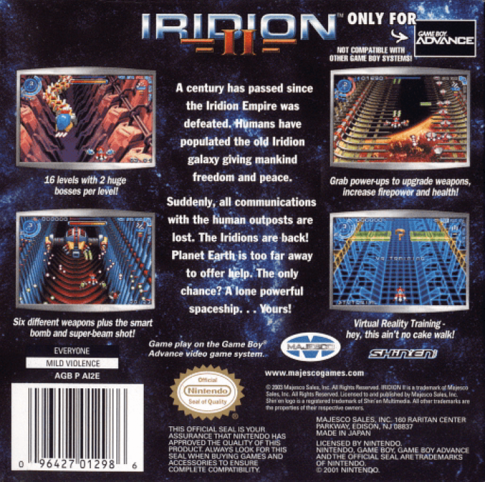 Iridion 2 — box-2D-back (US)