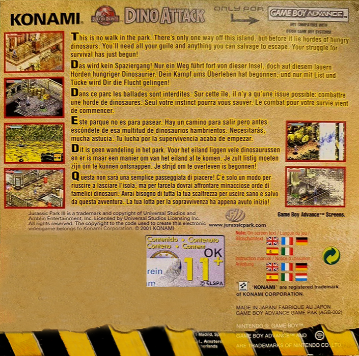 Jurassic Park 3 - Dino Attack — box-2D-back (EU)