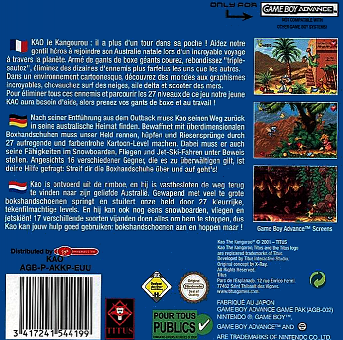 KAO the Kangaroo — box-2D-back (EU)