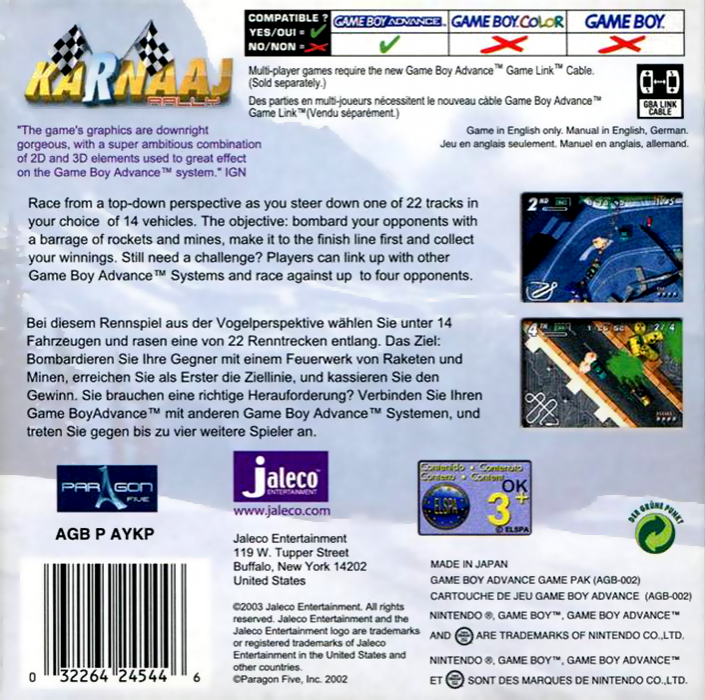 Karnaaj Rally — box-2D-back (EU)