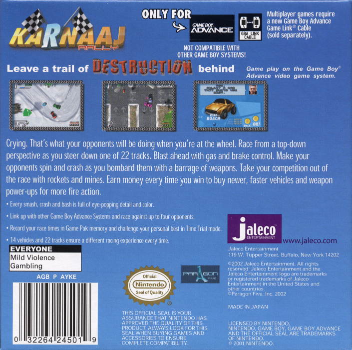 Karnaaj Rally — box-2D-back (US)