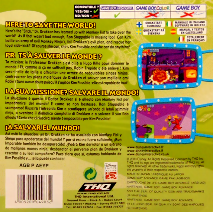 Kim Possible — box-2D-back (EU)