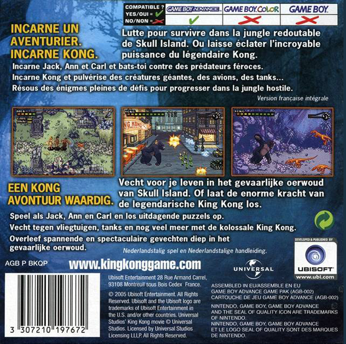 King Kong - The Official Game of the Movie — box-2D-back (EU)