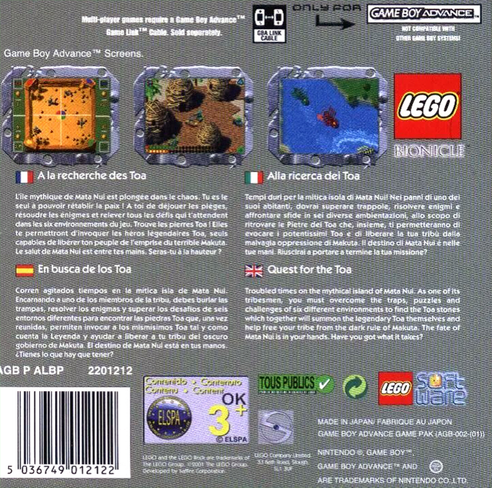 Lego Bionicle — box-2D-back (EU)