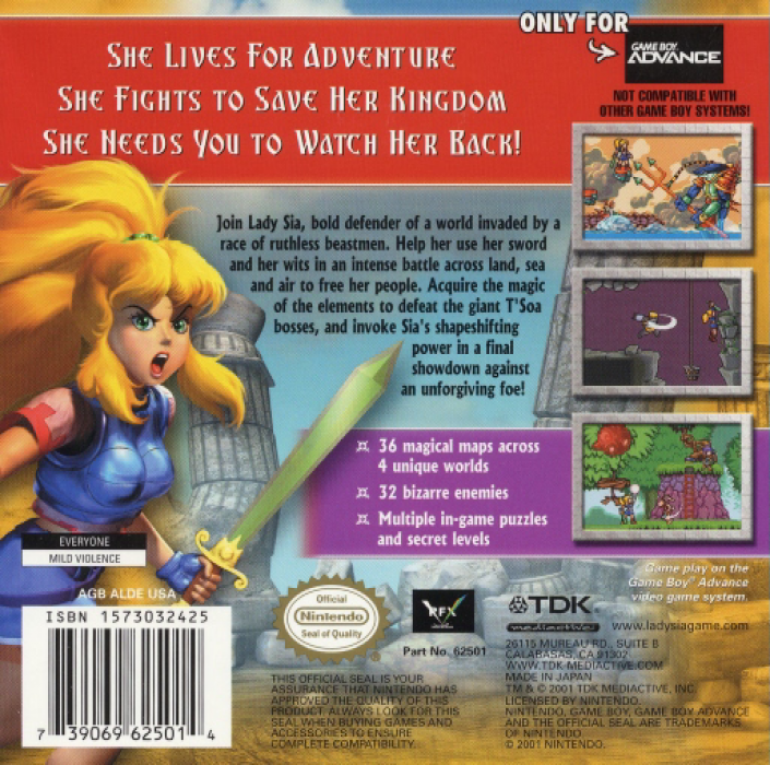 Lady Sia — box-2D-back (US)