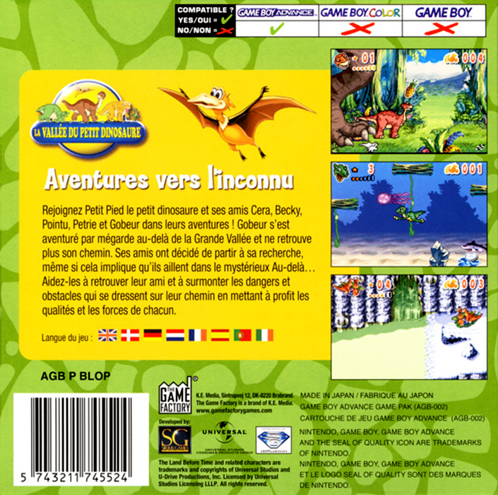 Land Before Time, The - Into The Mysterious Beyond — box-2D-back (FR)