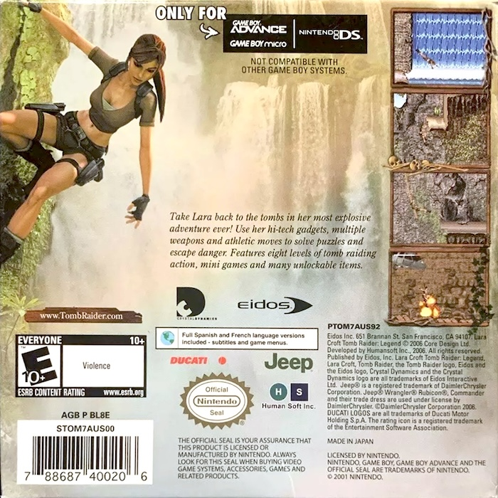 Tomb Raider - Legend — box-2D-back (US)